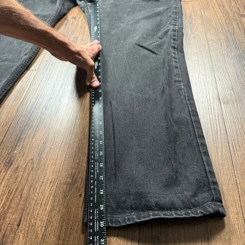 Vtg 90s Levis 505 Jeans Mens 38x30 (36x30) Black Faded Straight Leg Made in USA
